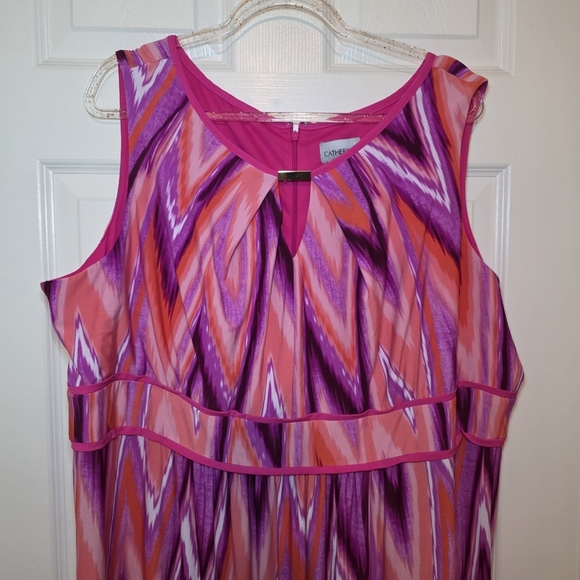Catherines Multi-Colored Maxi Dress Sz 2X - Picture 2 of 9